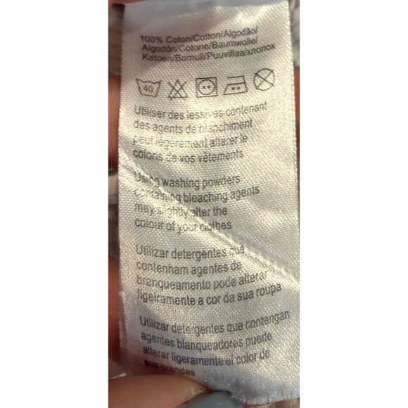 Vertbaudet Dungarees Cargo Cotton Unisex Baby 9 mos White & Tan EUC - Picture 8 of 8